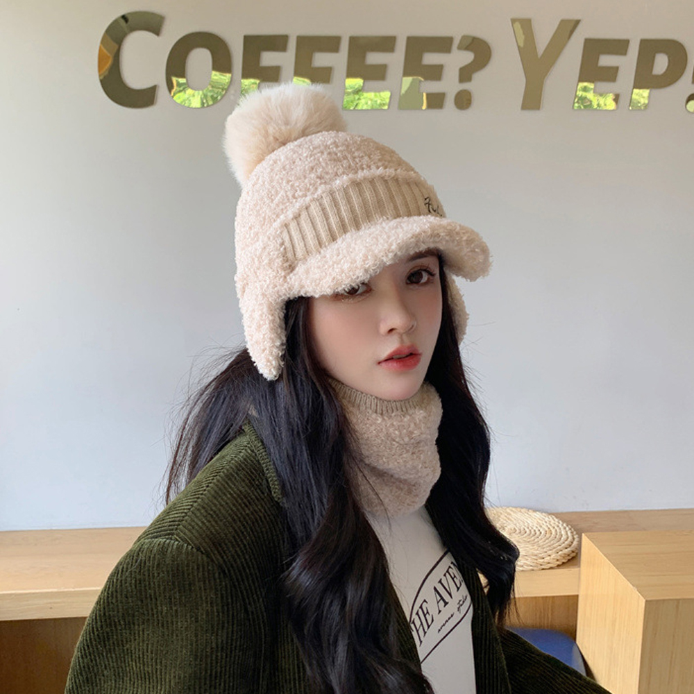 겨울 귀달이 방한모자 귀도리 군밤 (베이지/화이트/블랙)