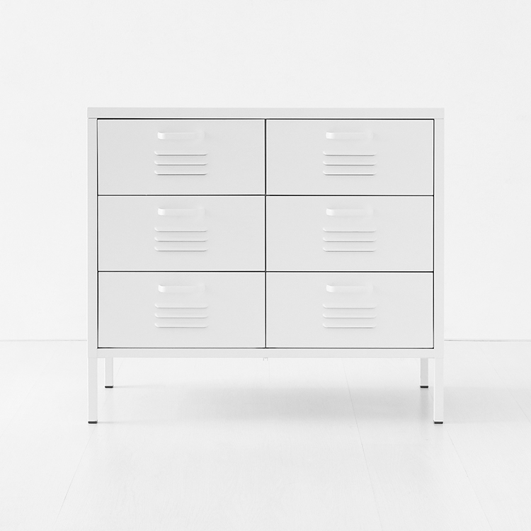 MKB 캐비넷 수납장 6칸 800715 800x400x715mm, 3단, 화이트 3648.9406 - 메인 이미지