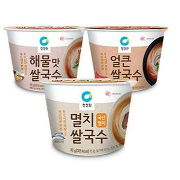 청정원 해물맛 쌀국수 4p +얼큰 쌀국수 4p+멸치 쌀국수 4p 컵라면 세트 - 상품 이미지