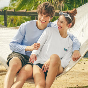 [블랙몬스터핏] 남성 여성 래쉬가드 커플 비치웨어 루즈핏 긴팔 상의 기능... 운동러 솔직 후기 | 실사용 리뷰 - 상품 이미지 3
