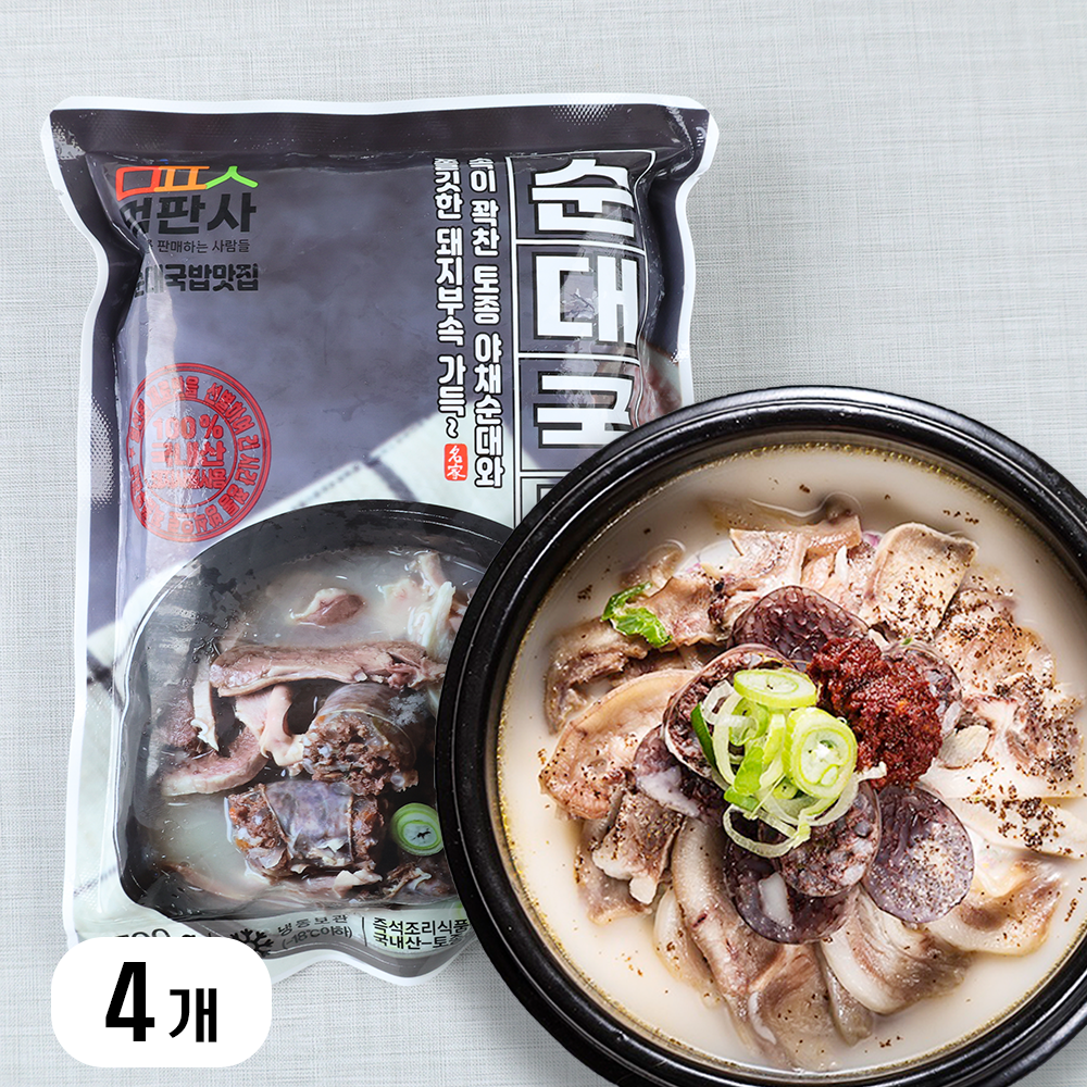 연주푸드 진한 사골 순대국밥 700g x 4개 순댓국 순대국 - 상품 이미지