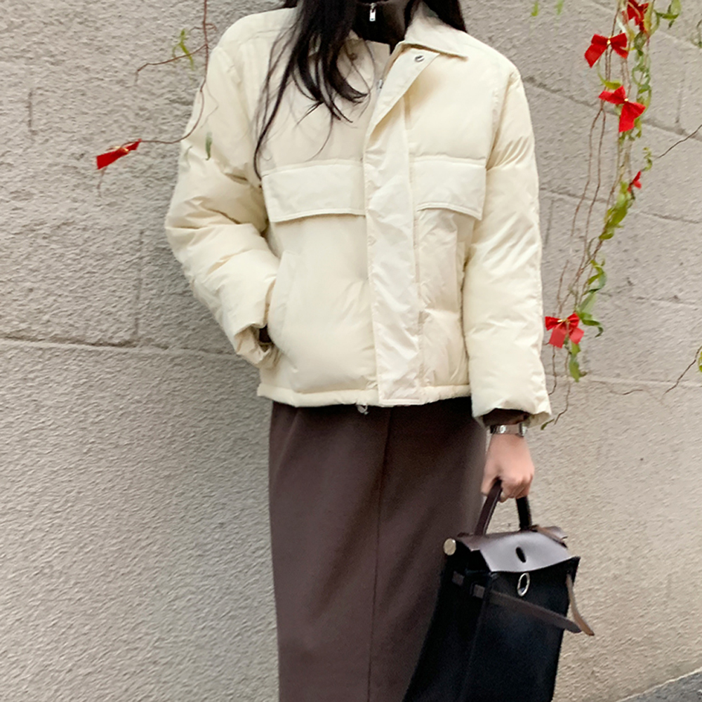 쇼콜에 카라 패딩 점퍼 - 상세 이미지 2