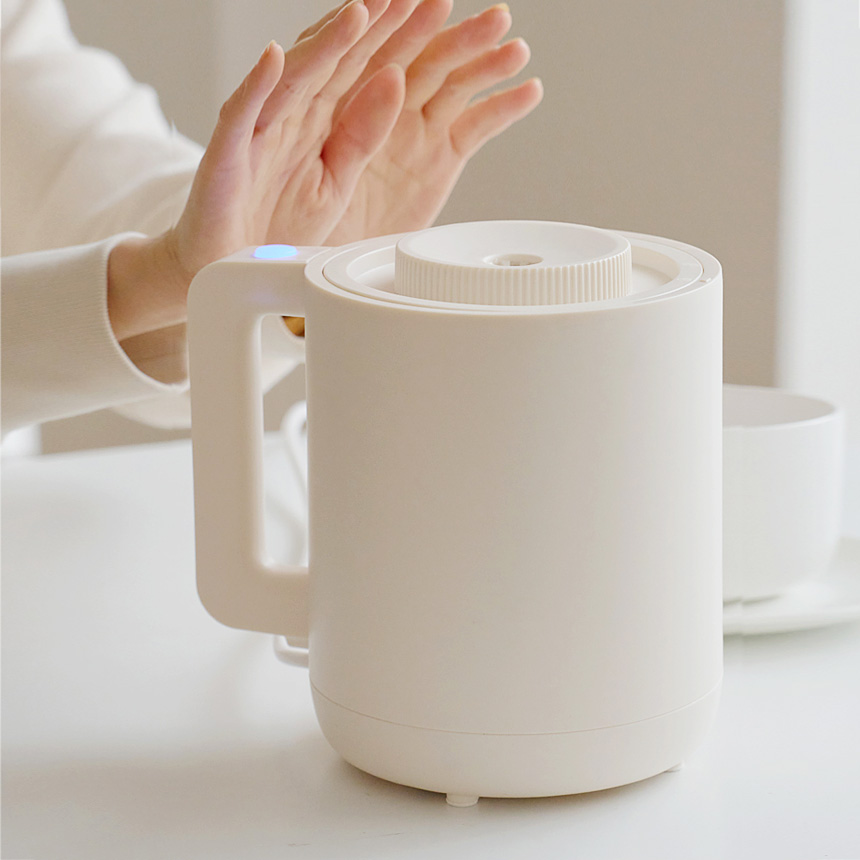 미니 가열식 가습기 스텐 탁상용 사무실 책상 원룸 신생아 아기방 통세척