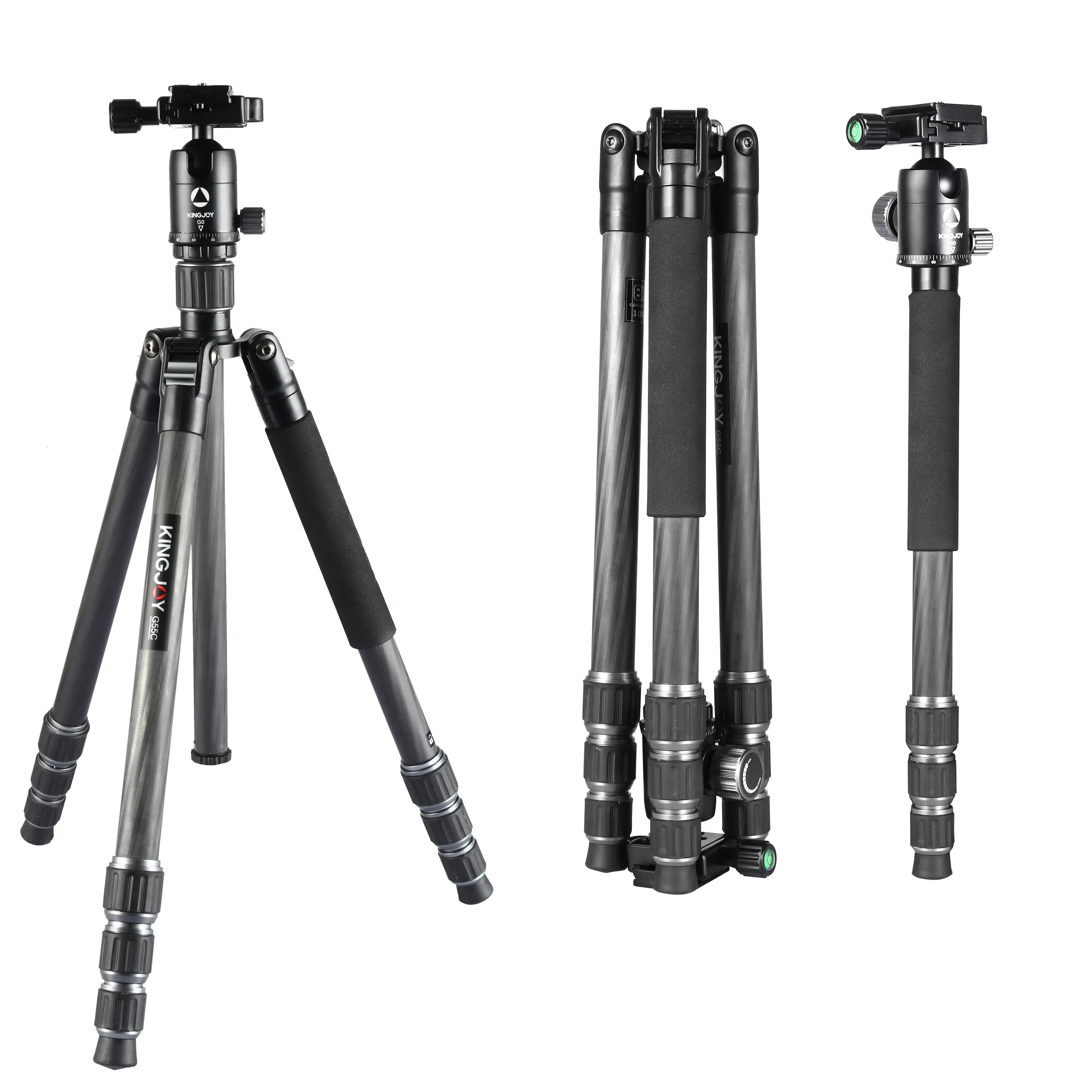 카본 삼각대 카메라 DSLR 여행용 가벼운 4단 삼각대 G55C 볼헤드포함 - 상세 이미지 2