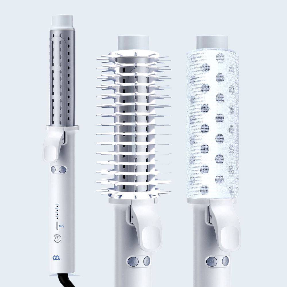 오아 오토셋 자동 봉고데기 웨이브 회전 뽕 고대기 뿌리 볼륨 롤링 롤 빗 프리볼트 고데기 제품 이미지