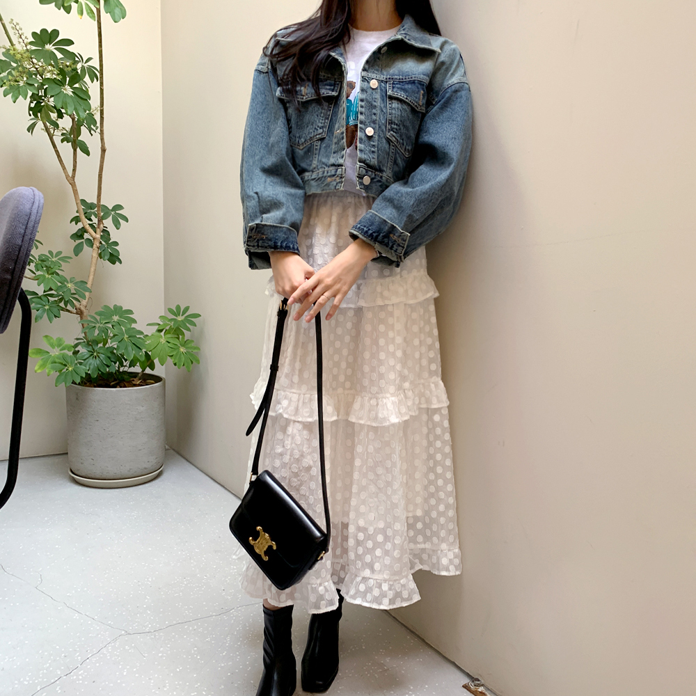 이리카 언발 숏데님 자켓 이미지 6