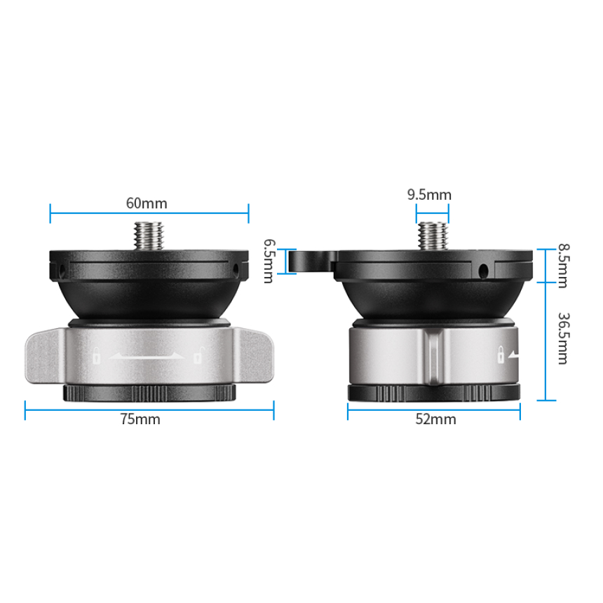 YCOnion 파인타 프로 모노포드 52mm Bowl Head - 상세 이미지 4