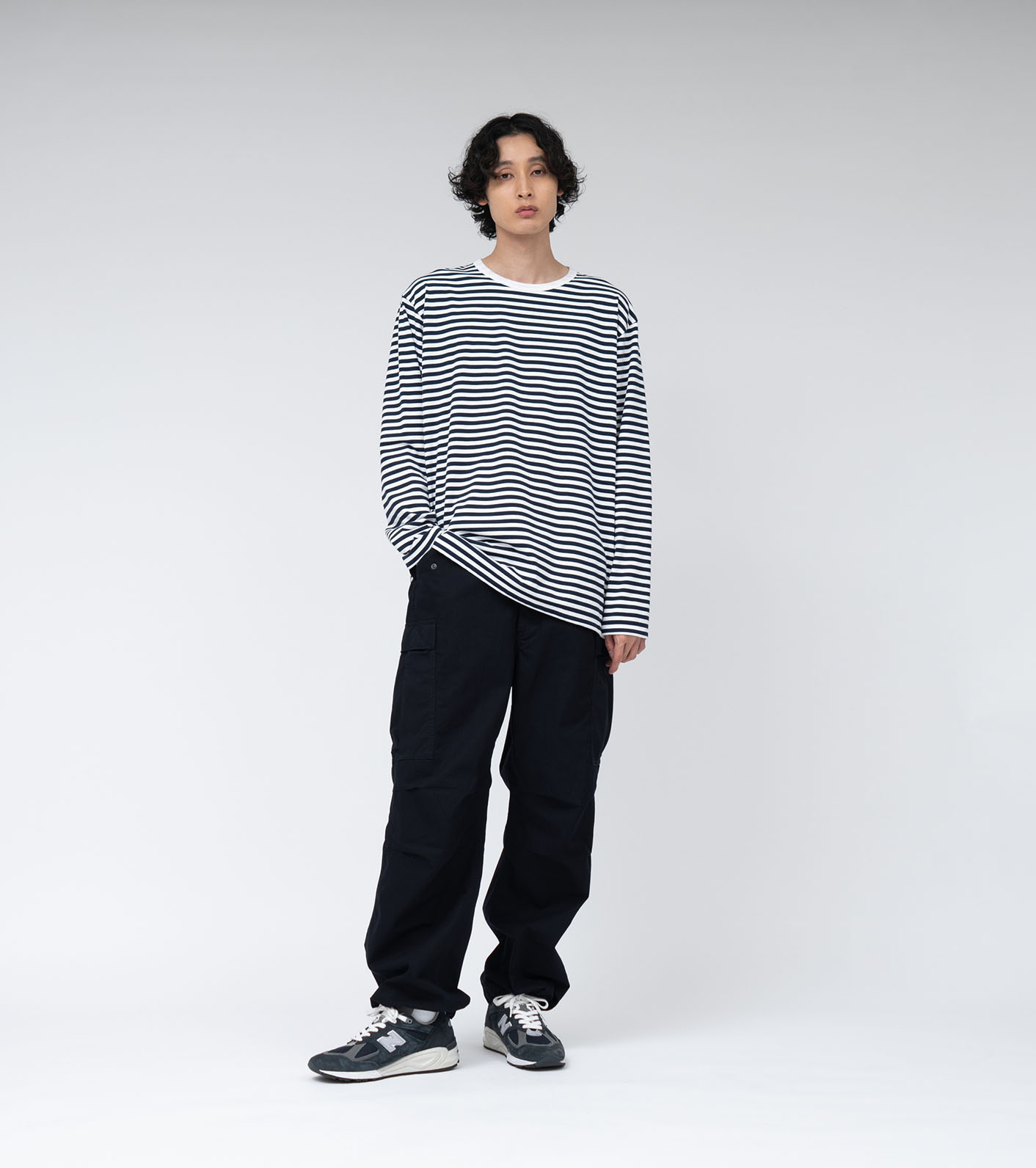 나나미카 쿨맥스 스트라이프 저지 L/S 티셔츠 S25SH119 남녀공용 캐쥬얼 데일리 긴팔티 이미지 8