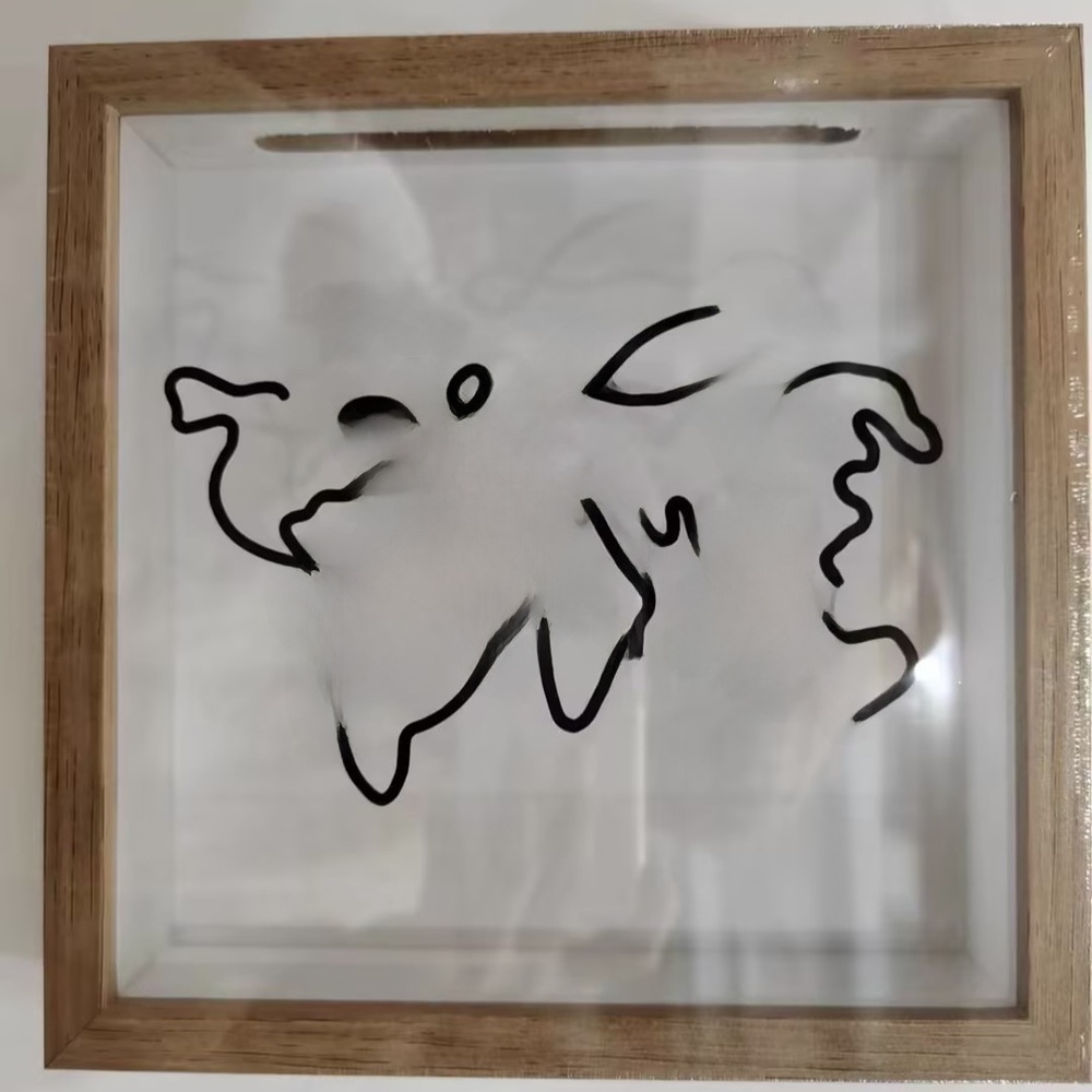 티켓 보관 보관함 액자식 저금통형 뮤지컬 포토 수납 흰색 15x15cm 지도형 - 상세 이미지 4