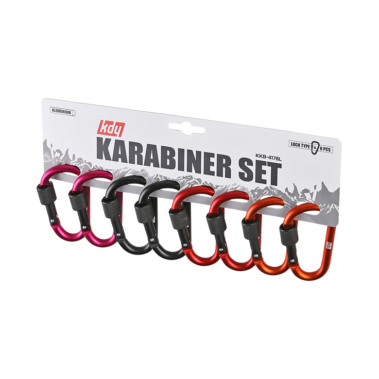 케이디와이 카라 비너 세트 8PCS 락타입 KKB-4178L - 상품 이미지