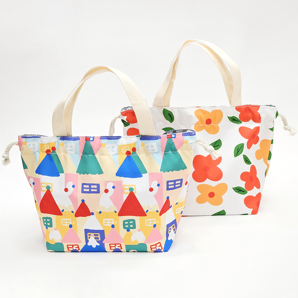 온다온 패턴백 도시락가방 보온보냉 이유식가방 직장인 런치백