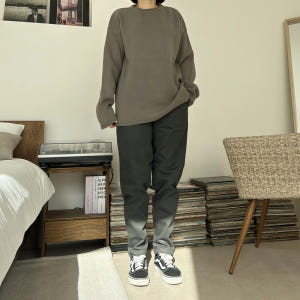 30-44 빅사이즈 자체제작 밴드 배기 팬츠 밑위 긴 면 스판 바지 XL... 착용 후기 | 사이즈/핏 총정리 - 상품 이미지 4