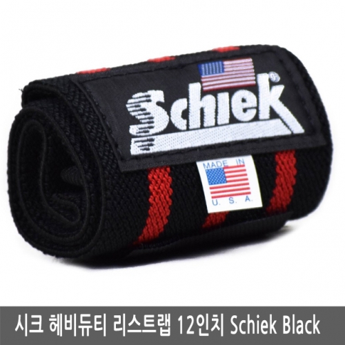USA SCHIEK 시크 쉬크 헬스 손목보호대 스트랩 30cm 블랙 - 상세 이미지 2