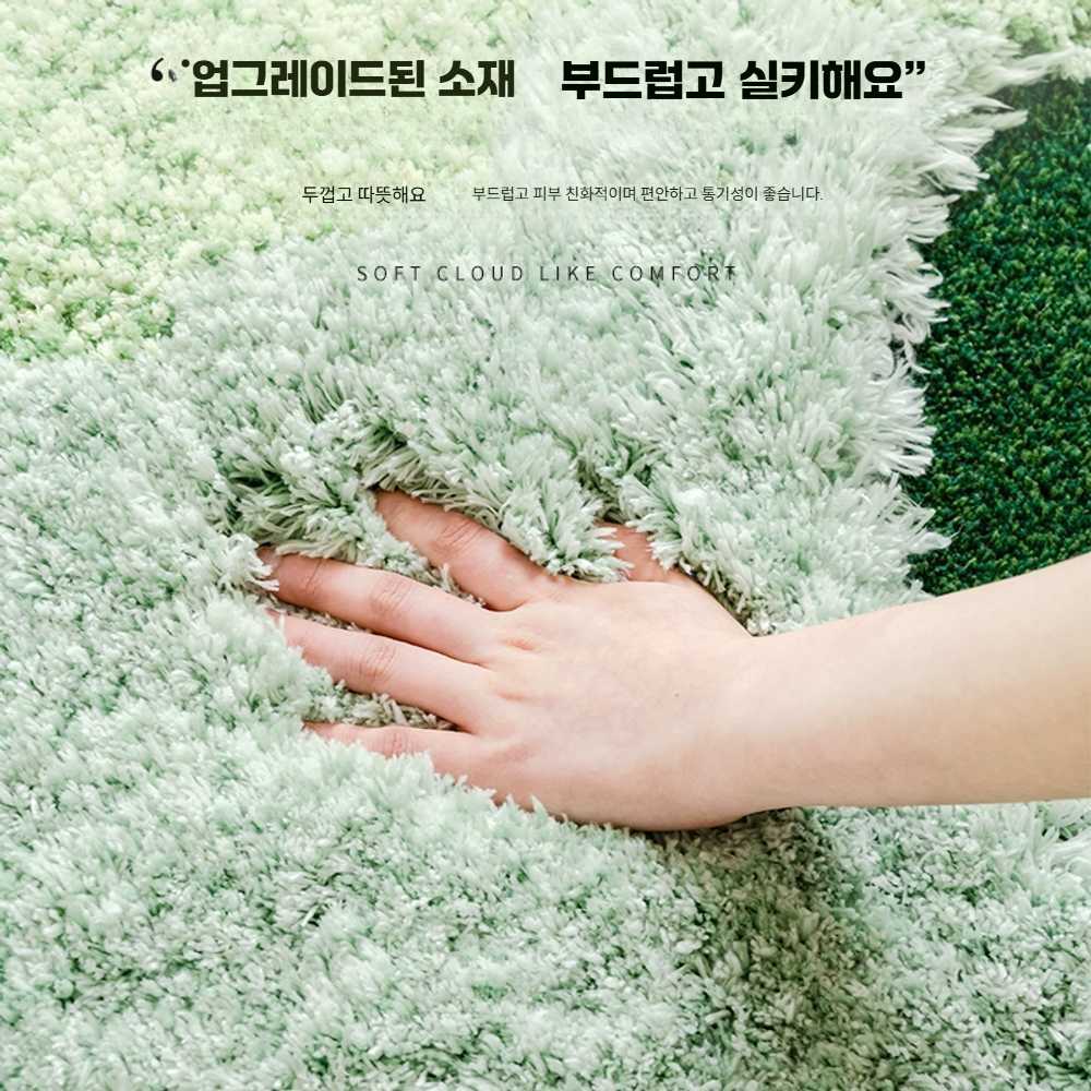 고캠프 꽃밭러그 꽃밭 발매트 원룸러그 러그 거실 120x120CM 직사각형 - 상세 이미지 3