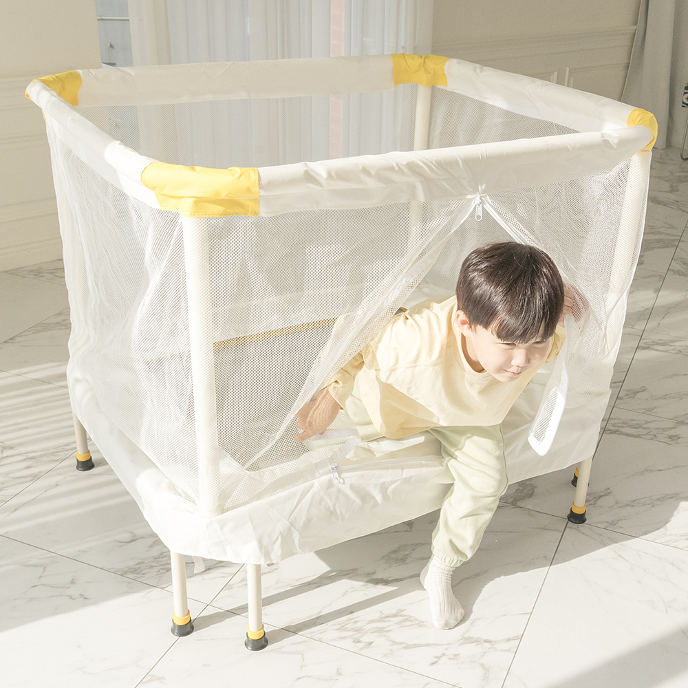 방문설치 로베라 3in1 바운스아이 유아트램폴린 어린이 아기 방방이 볼풀공 에어캡 포함 - 상세 이미지 5