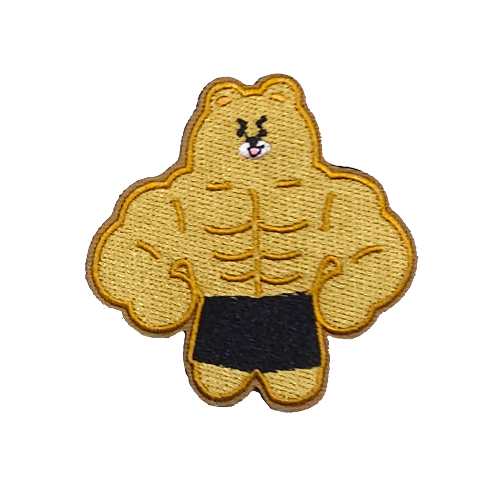 헬창곰 벨크로 가방 헬스 패치 와펜 벨크로 찍찍이 운동 찍찍이 - 상세 이미지 4