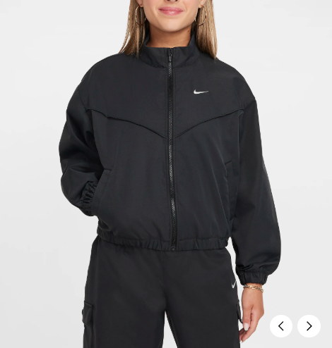 국내매장판 나이키 스포츠웨어 주니어 오버핏 경량 재킷 D5 FZ5557-010