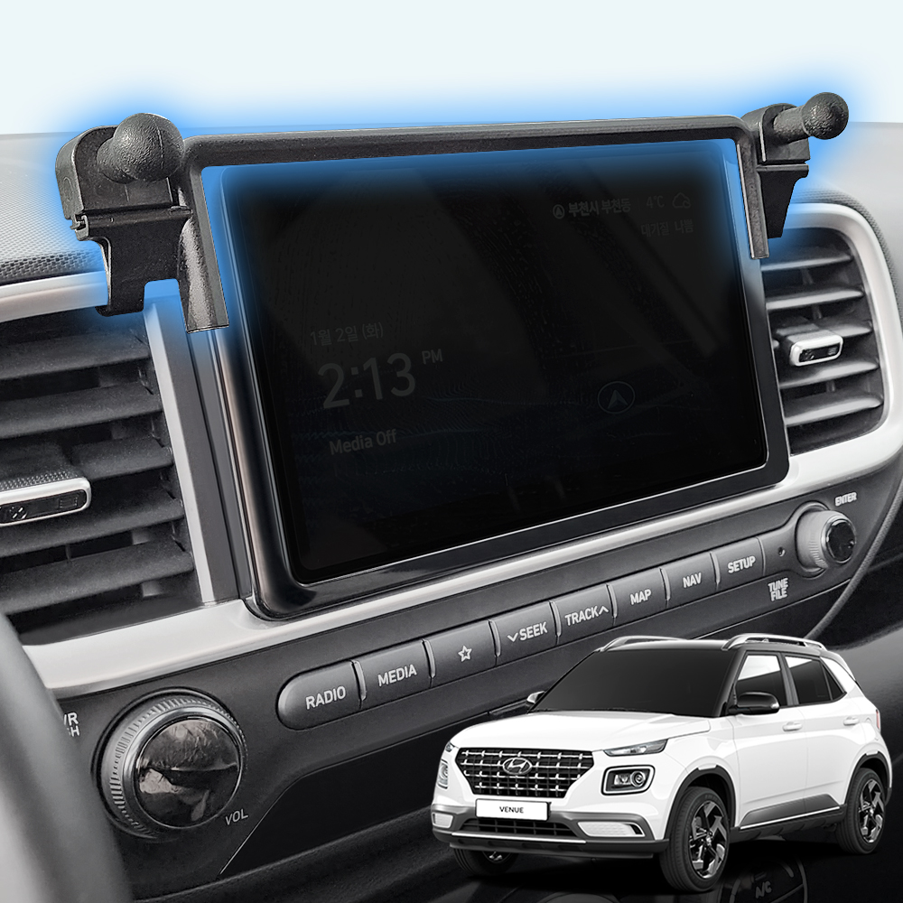 픽스 베뉴 1세대 QX1(19년식 이후) 전용 차량용 핸드폰 거치대 마운트 단일 제품 이미지