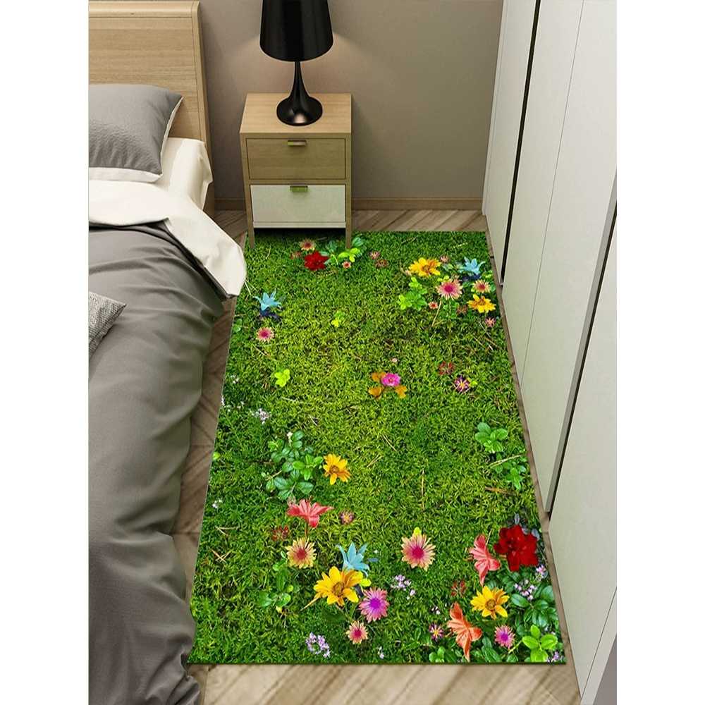 고캠프 꽃밭러그 잔디러그 카페트 발매트 플라워 러그 200x300cm 꽃밭 - 상세 이미지 5