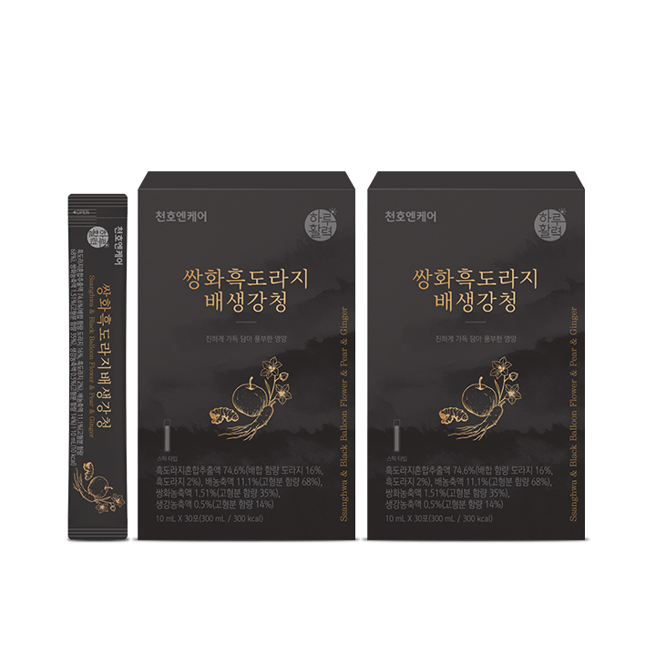 [네이버단독] 천호엔케어 국산 발효 배도라지청 쌍화 흑도라지청 배생강청 30포 X 2박스 - 상세 이미지 2