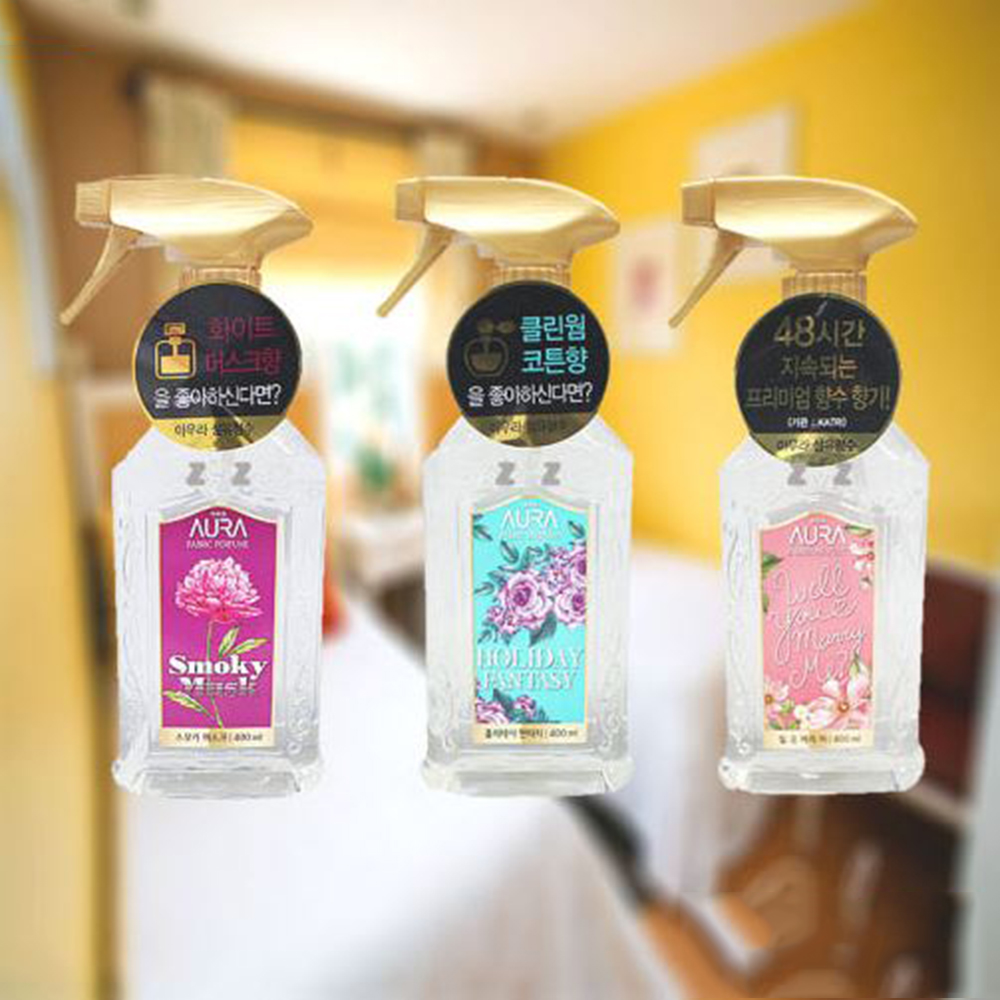 아우라 섬유 탈취제 48시간 향기 지속 신발 의류 향수