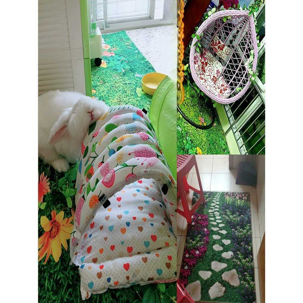 고캠프 꽃밭러그 잔디러그 카페트 발매트 플라워 러그 200x300cm 꽃밭 - 상세 이미지 3