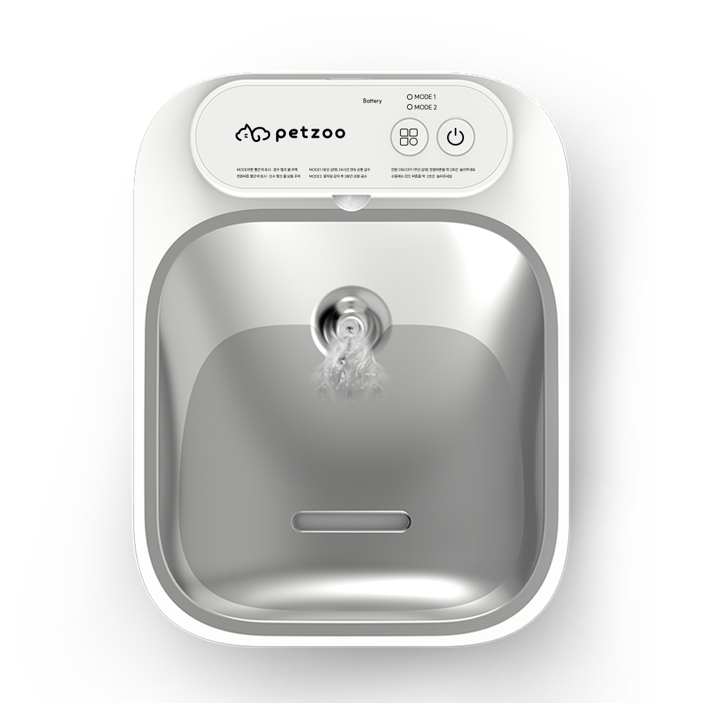펫쭈 강아지 고양이 스마트 필터 없는 자동급수기 정수기 정오수 음수대
