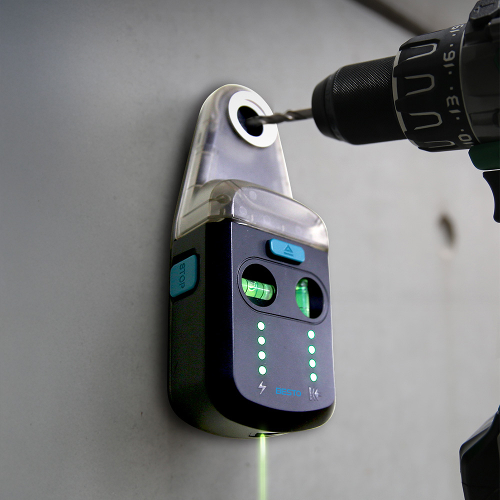 충전식 해머 드릴 집진기 휴대용 분진 먼지 커버 흡입기 흡착형 레이저브라켓 수직 수평