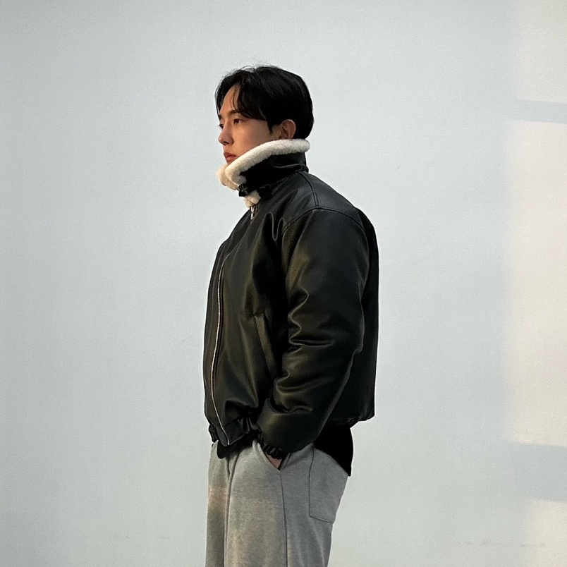 남자무스탕패딩 남성무스탕 레더패딩 - 상세 이미지 4