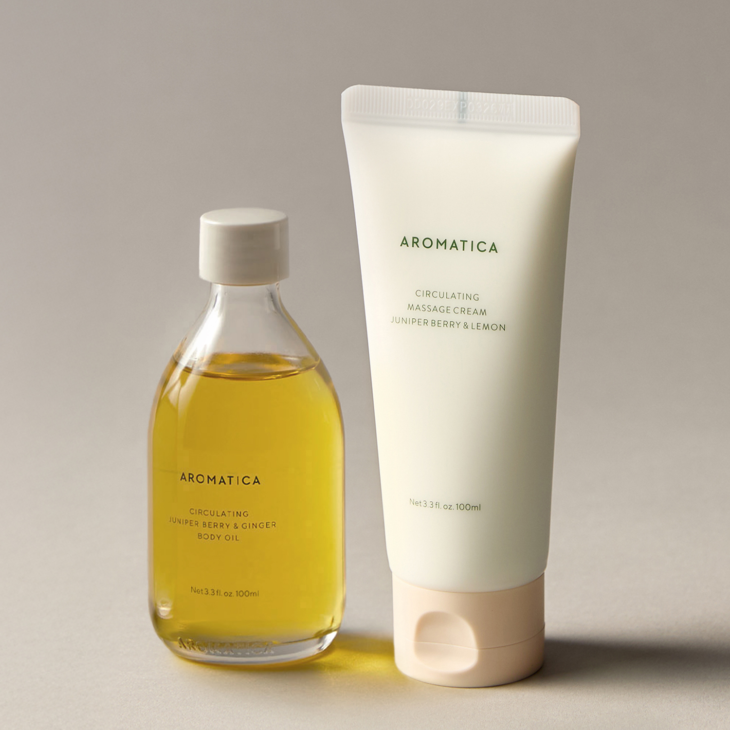 아로마티카 서큘레이팅 마사지크림 100ML & 바디오일 100ML 2종 세트 다리붓기 셀룰라이트 제품 이미지