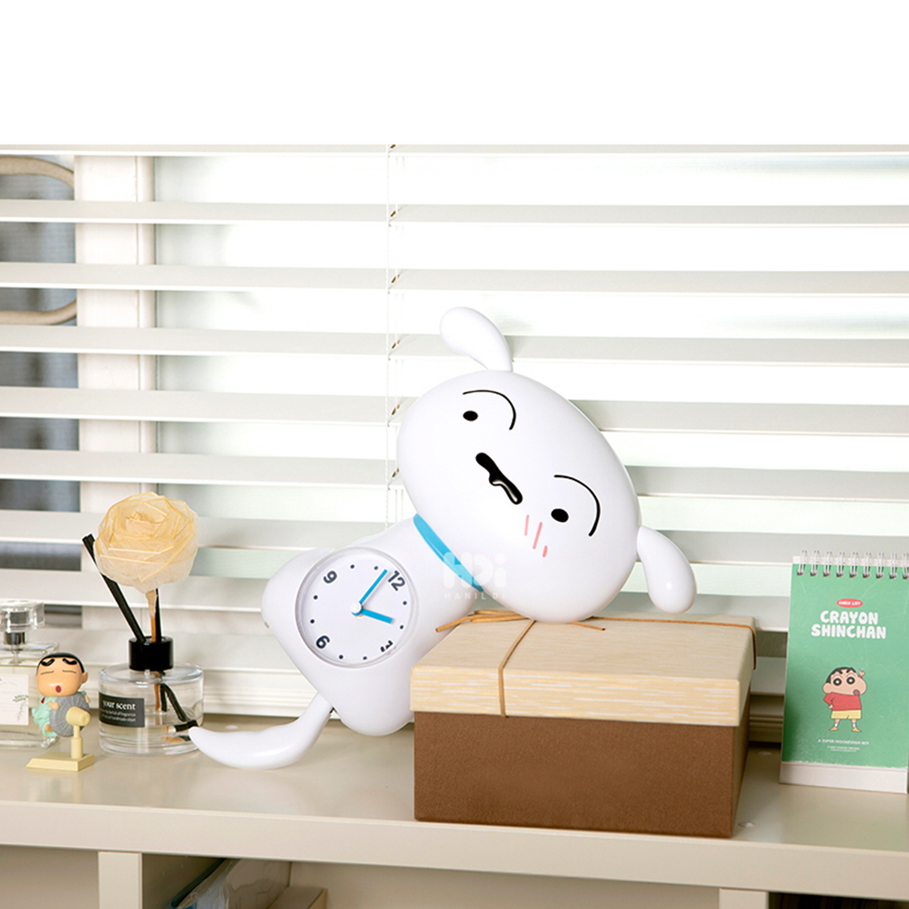 짱구 흰둥이 벽 시계 꼬리 흔들 인테리어 캐릭터 짱구는 못말려 소품 굿즈 - 상세 이미지 3