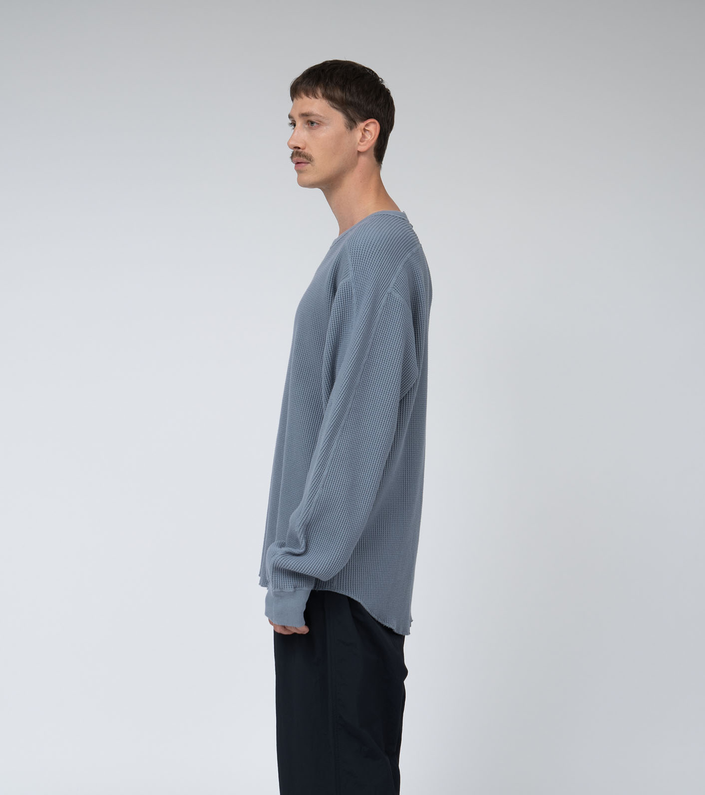 나나미카 크루넥 써멀 스웻 S25SH102 남녀공용 캐쥬얼 데일리 와플 티셔츠 맨투맨 - 상세 이미지 5