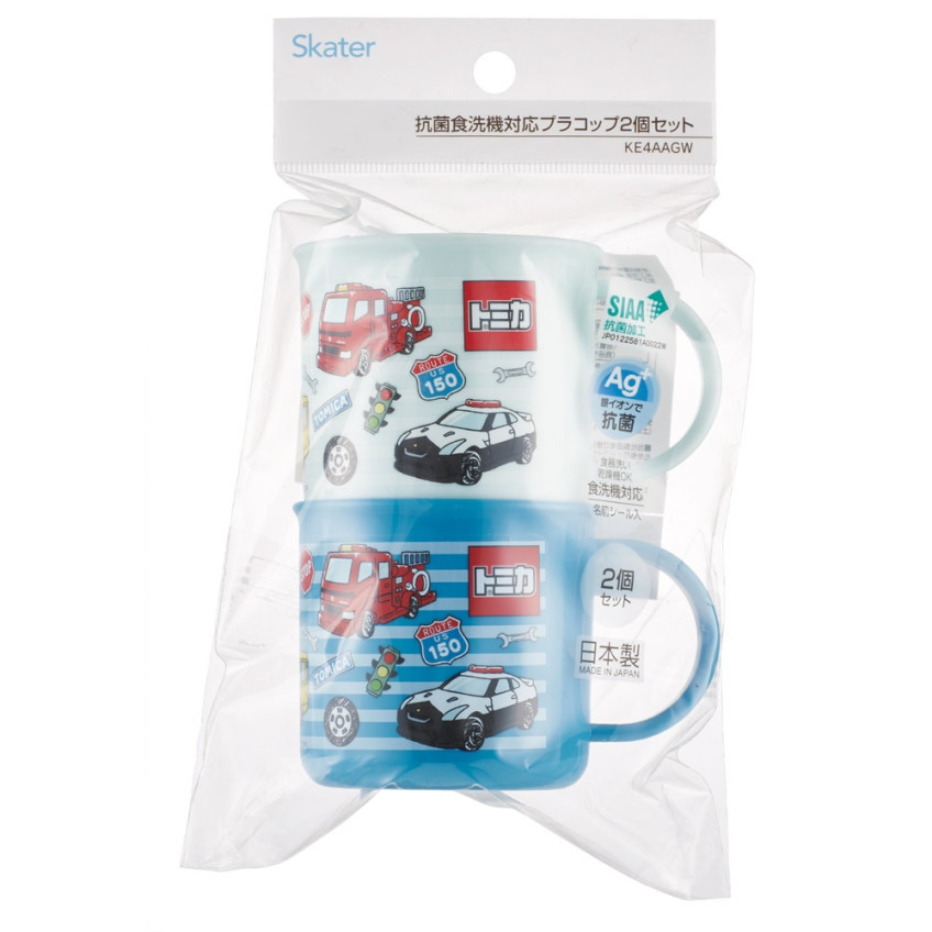 스케이터 토미카 캐릭터 식기세척기 대응 항균 플라스틱 컵 2P 세트 200ml KE4AAGW - 하카타몰