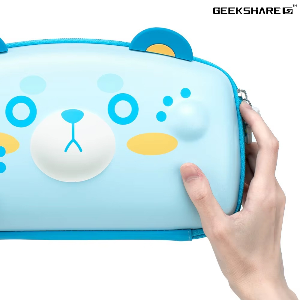 닌텐도 스위치 OLED 케이스 긱쉐어 블루베어 하드파우치 - 상세 이미지 3