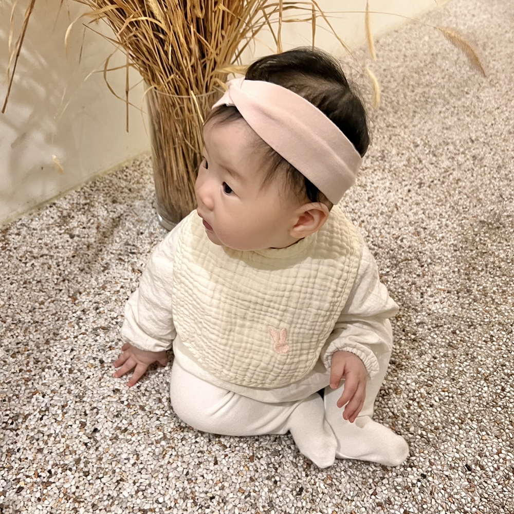 침많은 아기 신생아 유아 턱받이 6중 요루 거즈 자수 면 데일리 침받이 어린이집 필수템 - 상품 이미지