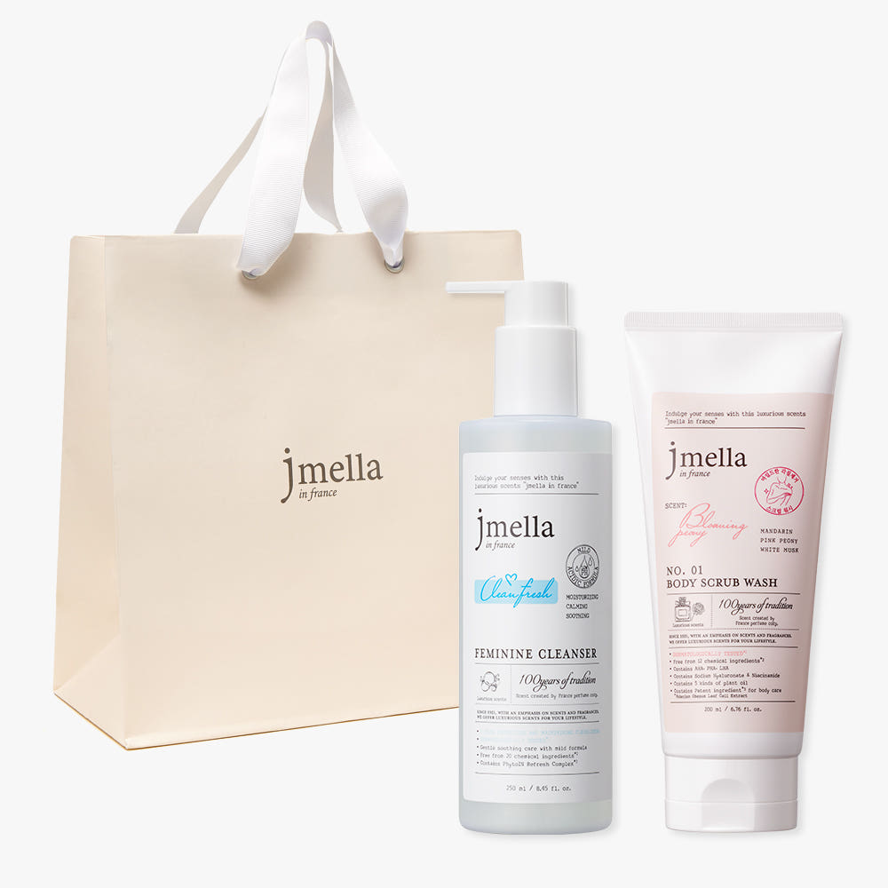 제이멜라 페이보릿 바디 퓨어 2종 세트 (바디 스크럽 워시 200ml + 여성청결제 250ml) - 메인 이미지