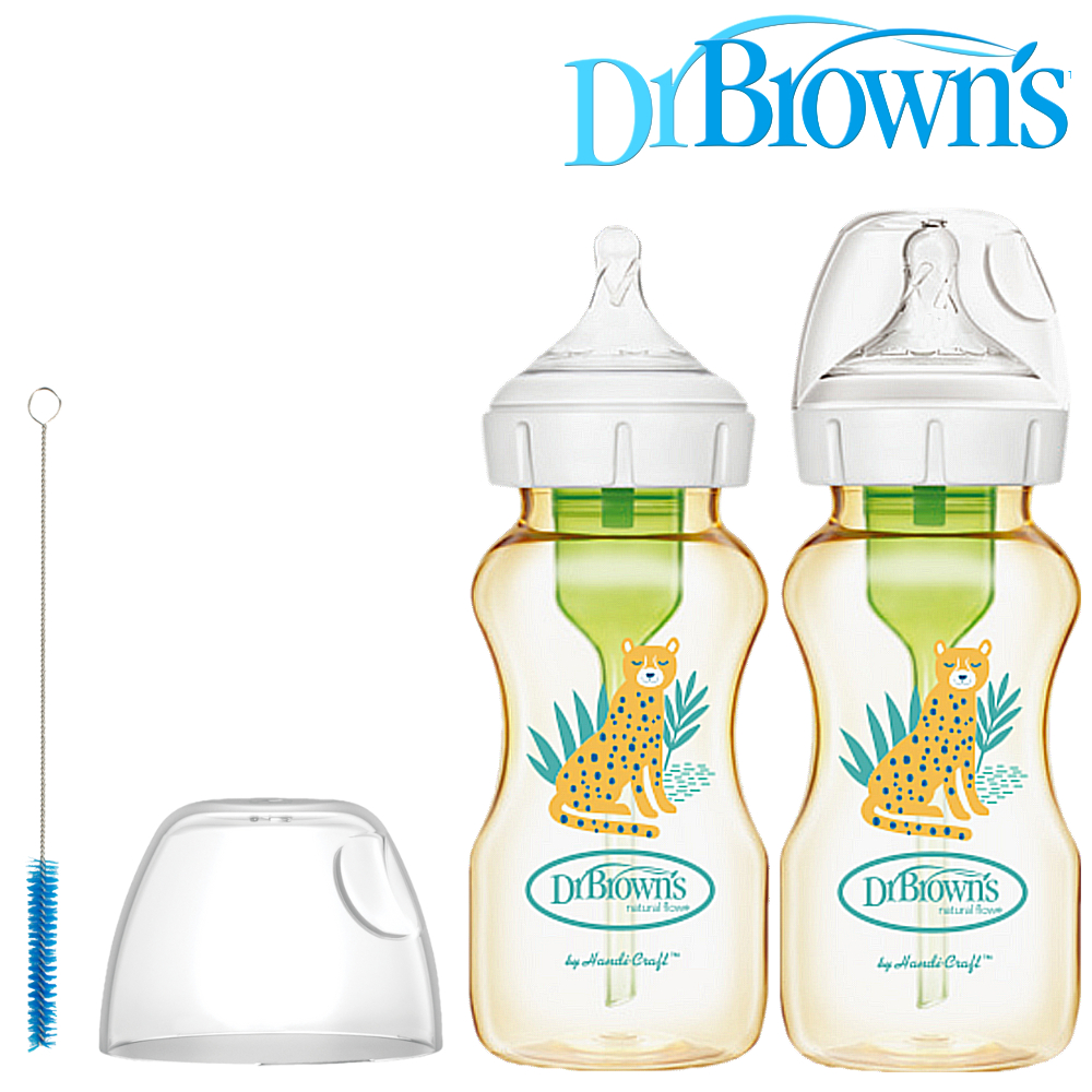 forBaby 닥터브라운 / PPSU 젖병 와이드넥 270ml 트윈팩, 2단계 젖꼭지포함 - 메인 이미지