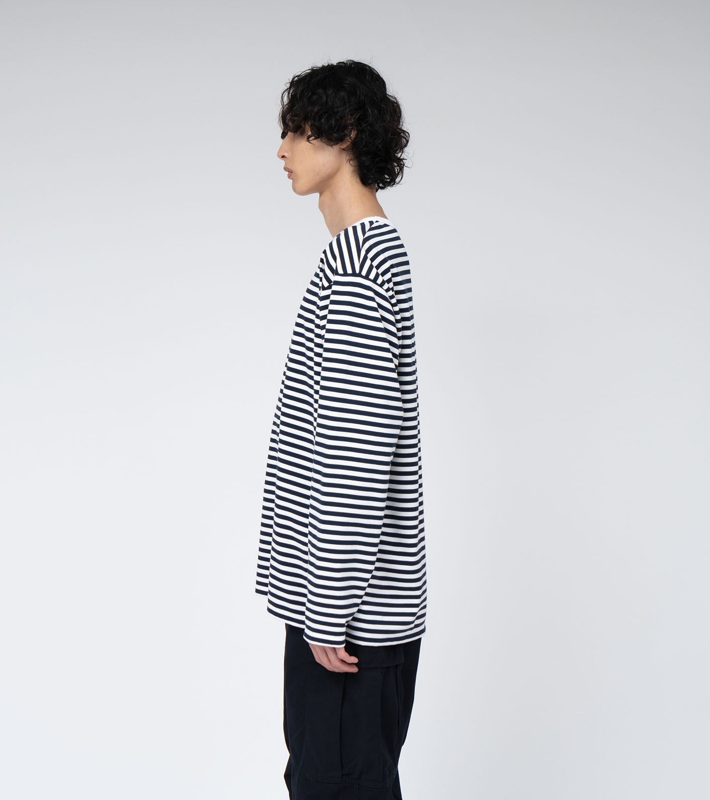 나나미카 쿨맥스 스트라이프 저지 L/S 티셔츠 S25SH119 남녀공용 캐쥬얼 데일리 긴팔티 이미지 6