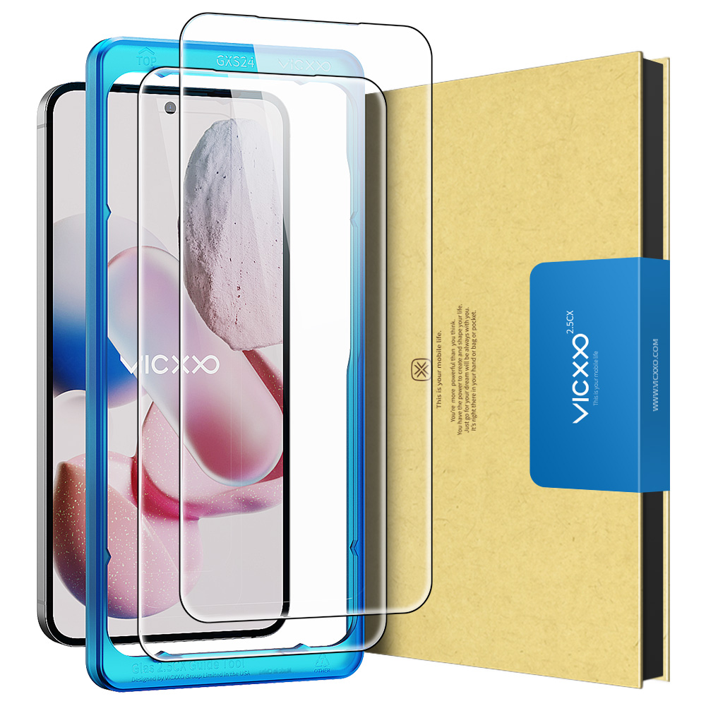 빅쏘 2.5CX 지문인식 강화유리 액정보호필름 갤럭시S25, 2매입