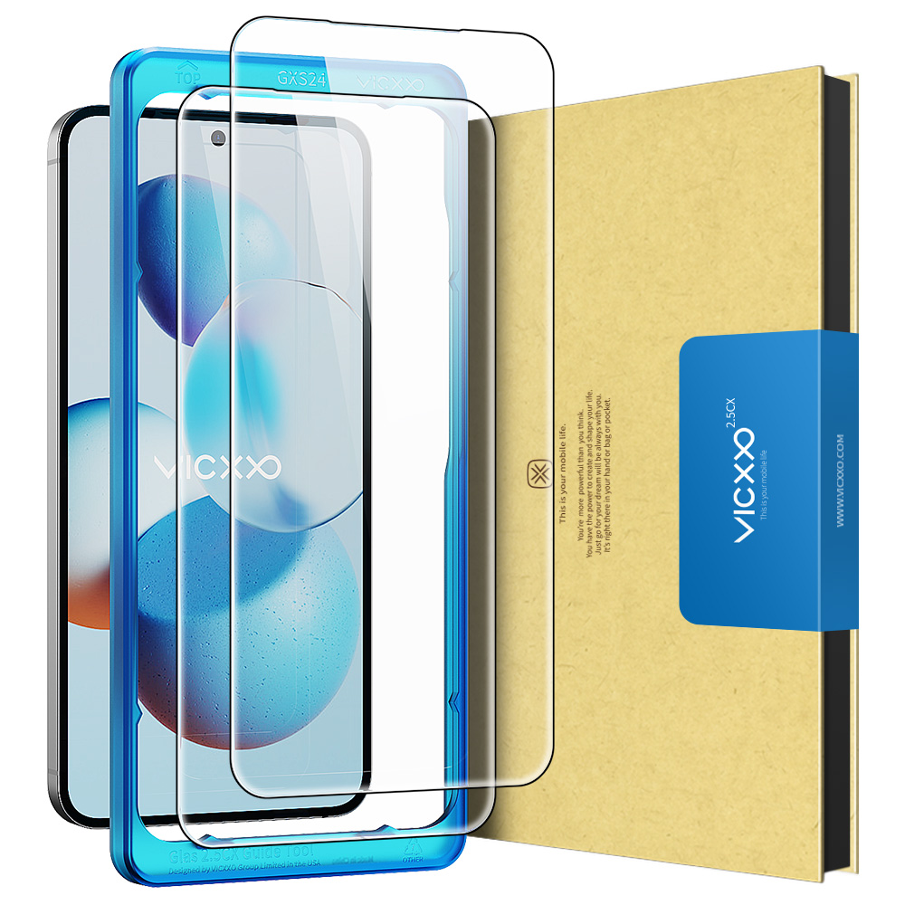 빅쏘 2.5CX 지문인식 강화유리 액정보호필름 갤럭시S25 플러스, 2매입