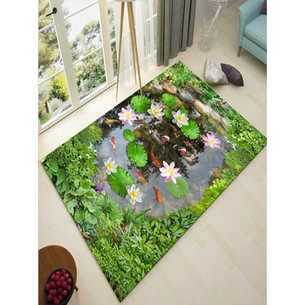 고캠프 꽃밭러그 잔디러그 카페트 발매트 플라워 러그 200x300cm 꽃밭 - 상세 이미지 4