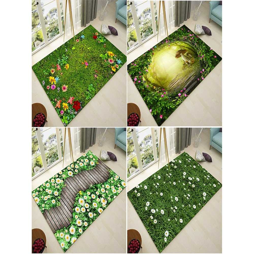 고캠프 꽃밭러그 잔디러그 카페트 발매트 플라워 러그 200x300cm 꽃밭 - 상세 이미지 2