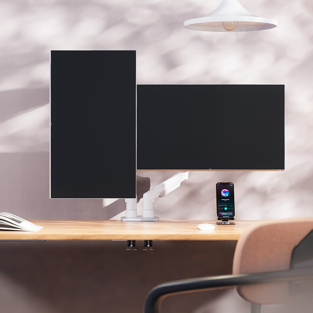 노스바유 NB F160 듀얼 모니터암 거치대