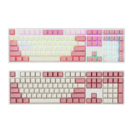 앱코 ABKO KN10C PBT RGB 무접점 게이밍키보드 핑크