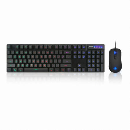 ABKO HACKER KM350 키보드 마우스 콤보 레인보우 LED 게이밍