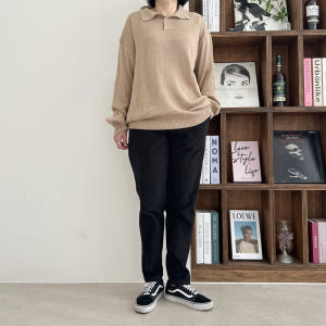 30-44 빅사이즈 자체제작 밴드 배기 팬츠 밑위 긴 면 스판 바지 XL... 착용 후기 | 사이즈/핏 총정리 - 상품 이미지 3