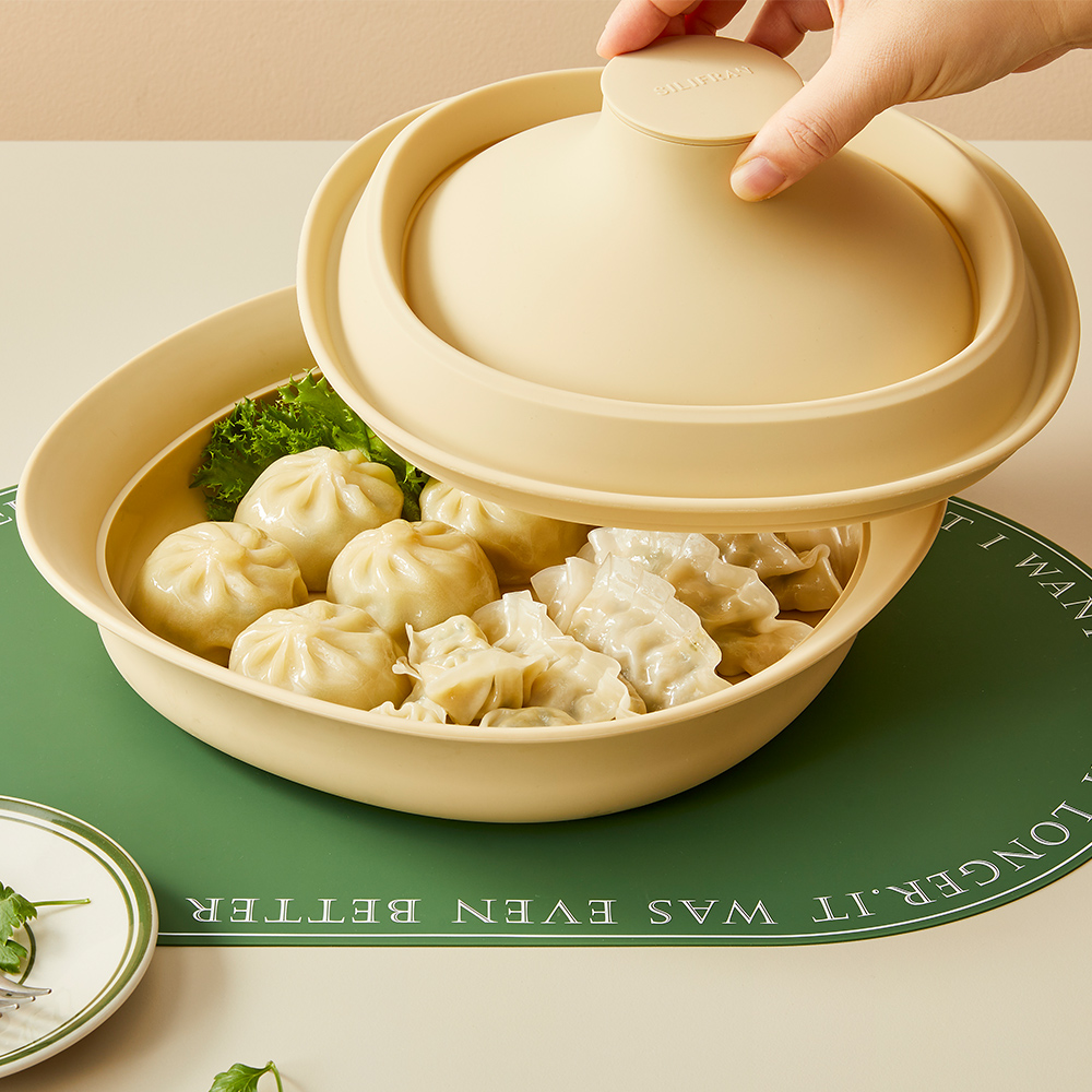 실리프랑 멀티쿠커 촉촉 전자레인지 찜기 스팀 냄비 버터베이지