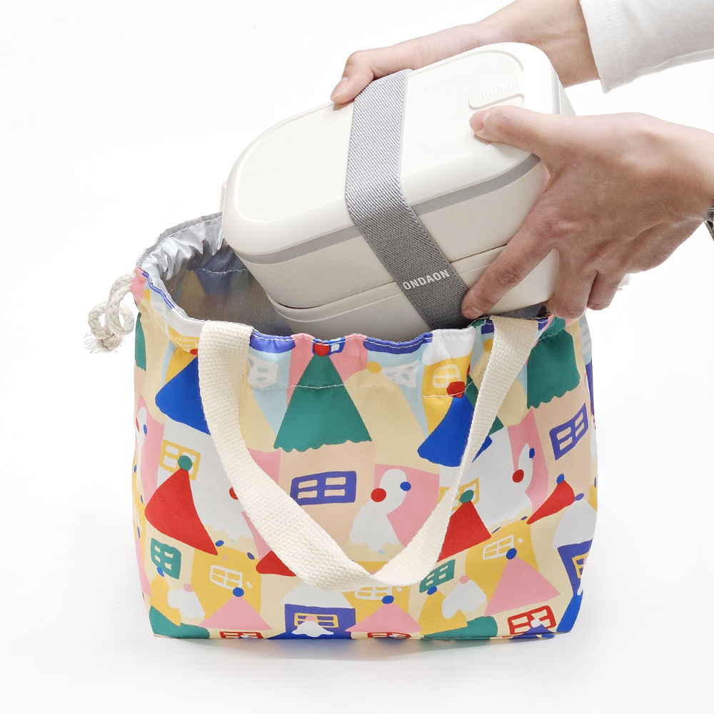 온다온 패턴백 도시락가방 보온보냉 이유식가방 직장인 런치백