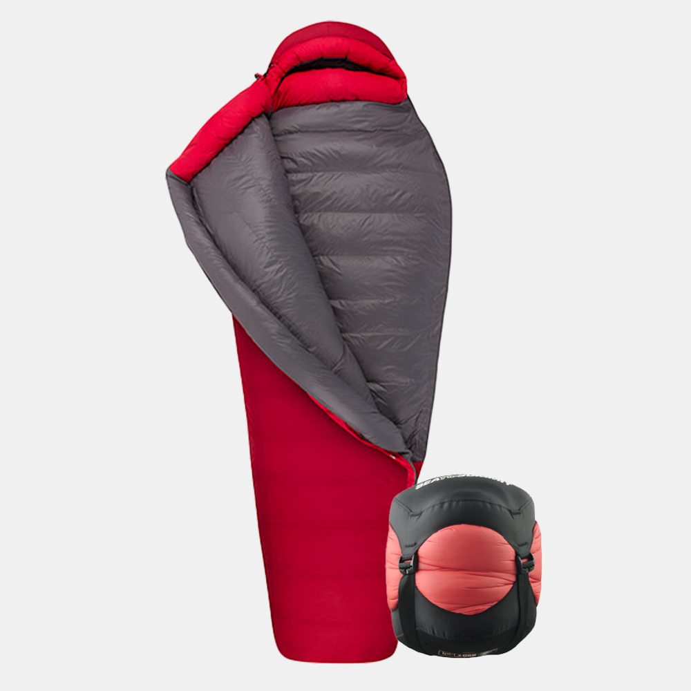 씨투써밋 알파인 AP3 -40도 침낭 백패킹 캠핑 850필파워 LN, 레드