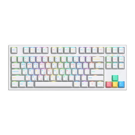 ABKO 유선 기계식 USB 미니키보드 / AK87H 홀리판다 V2 화이트 /